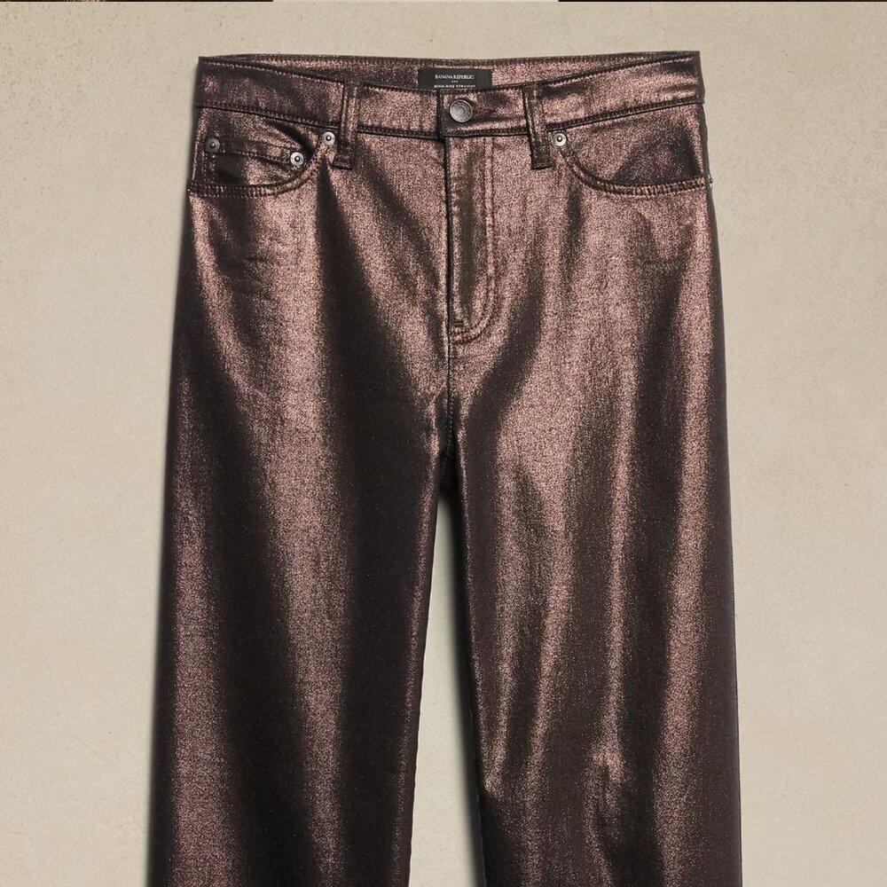 NWT Size 33 Banana Republic Metallic Highrise Jeans